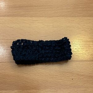 Stretchy blue woven thick headband